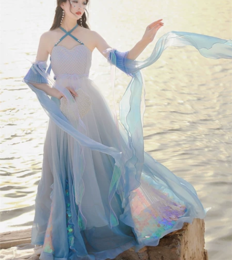 汉旭改良汉服女夏款中国风原创大袖衫汉元素仙...