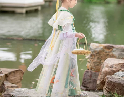 女童古风汉服超仙2022新款夏季薄款连衣