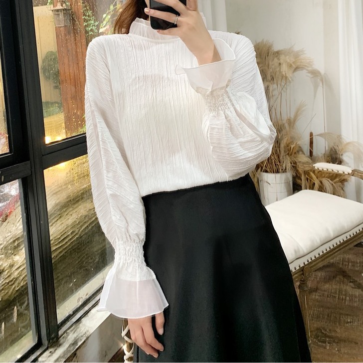 蕾丝雪纺衫