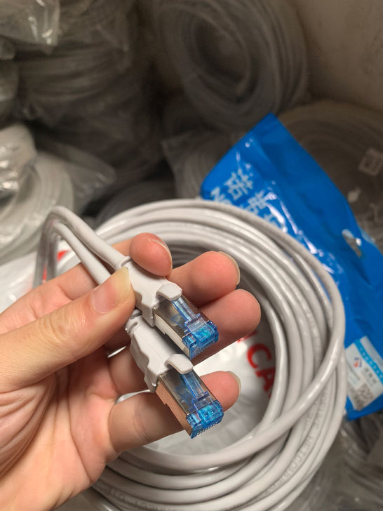 10米千兆网线工程剩下的几百条cat6很粗...
