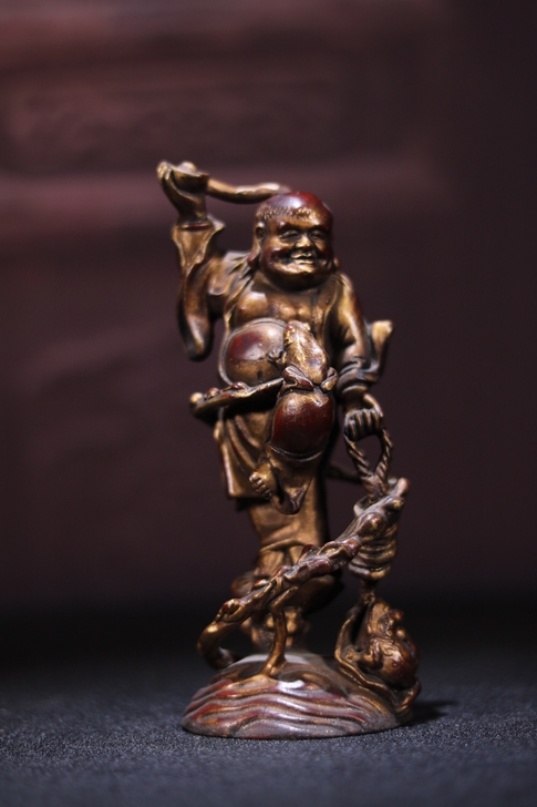 纯铜泥金刘海戏金蟾摆件