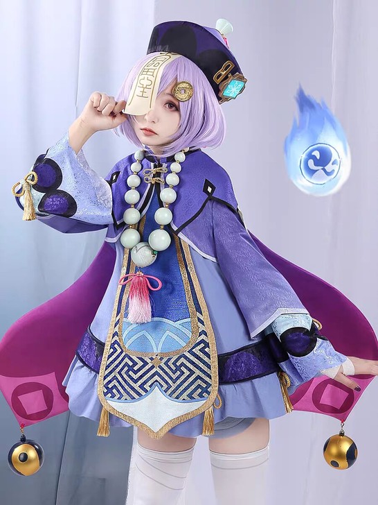 原神七七cos服L码+假毛