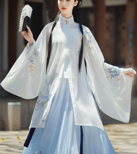 千韵岗明制汉服女正品原创古装中国风超仙飘逸...