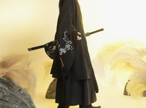 孤鲤原创汉服男刺绣古风仙气公子帅气飘逸魏晋...