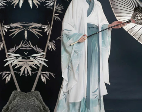 超仙～孤鲤汉服男套装学生古装公子男生飘逸中...