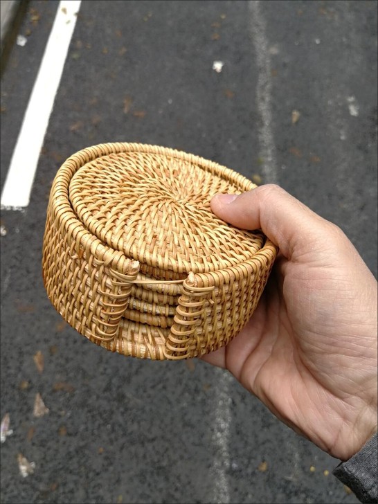 越南藤编茶垫餐桌隔热耐高温防烫锅垫杯垫功夫...