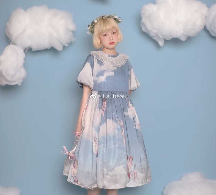 Labeau-柚子连衣裙-日系少女油画感天...