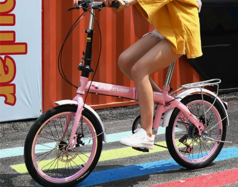 永久儿童折叠自行车中大童脚踏单车10岁女童...