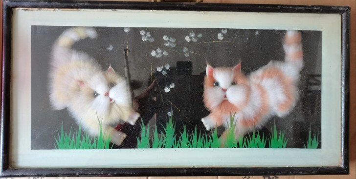 七、八十年代工艺品挂件纯手工艺画工艺品画框