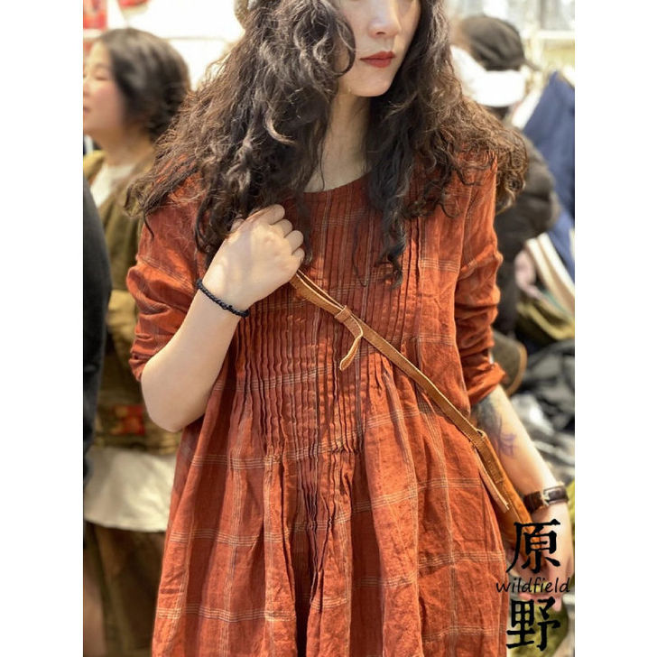 优雅风琴领连衣裙春夏新品甜美显瘦气质款1年...