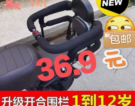 【全新】电动车儿童座椅后置围栏扶手 电瓶车...