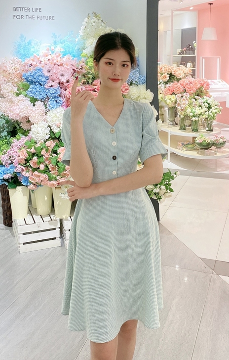 2021新款清新甜美温柔风连衣裙夏款女装裙子