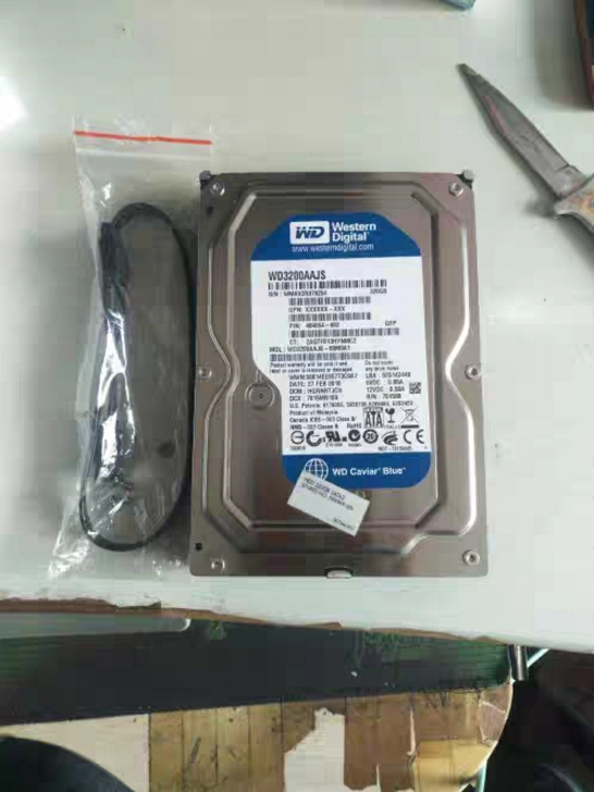 单碟双蝶薄盘蓝盘320g台式机串口硬盘3....