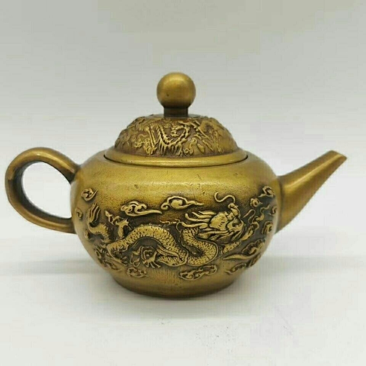 乡下收回流老物件古玩黄铜龙凤家居装饰工艺品...
