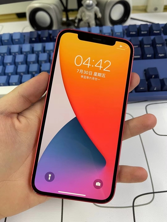 苹果12红色64g美版有锁纯原无修！黑解无锁
