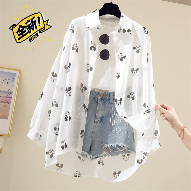 (19.8元包邮清）卡通米奇防晒衫女202...