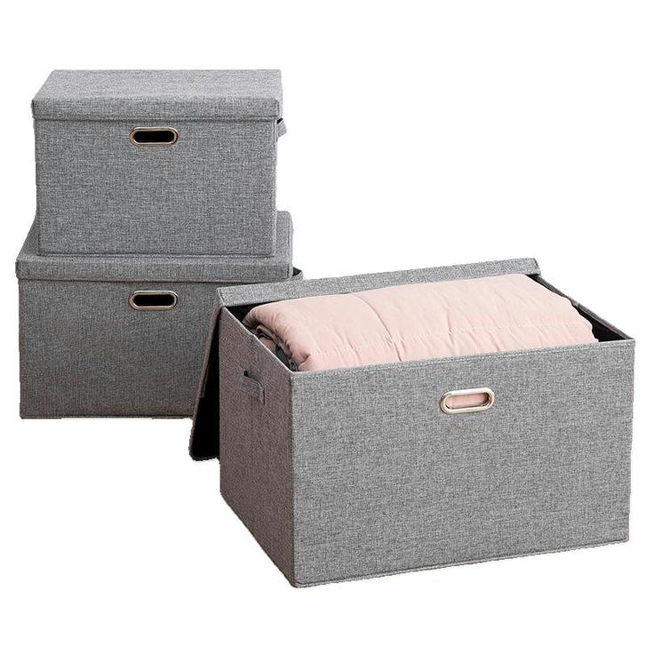 家用可折叠布艺收纳箱学生宿舍防潮防水收纳盒...