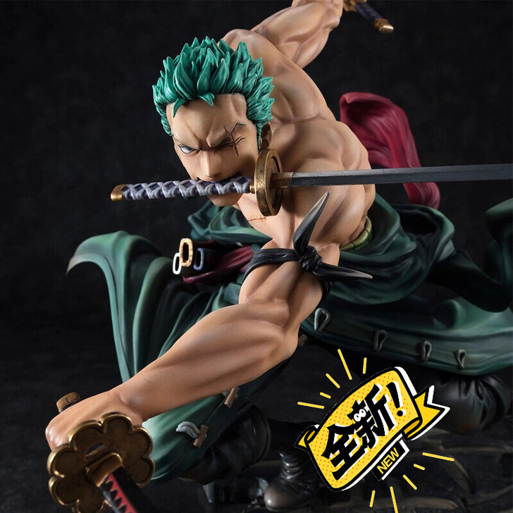 日本动漫海贼王手办 三千世界索隆 三刀流草...