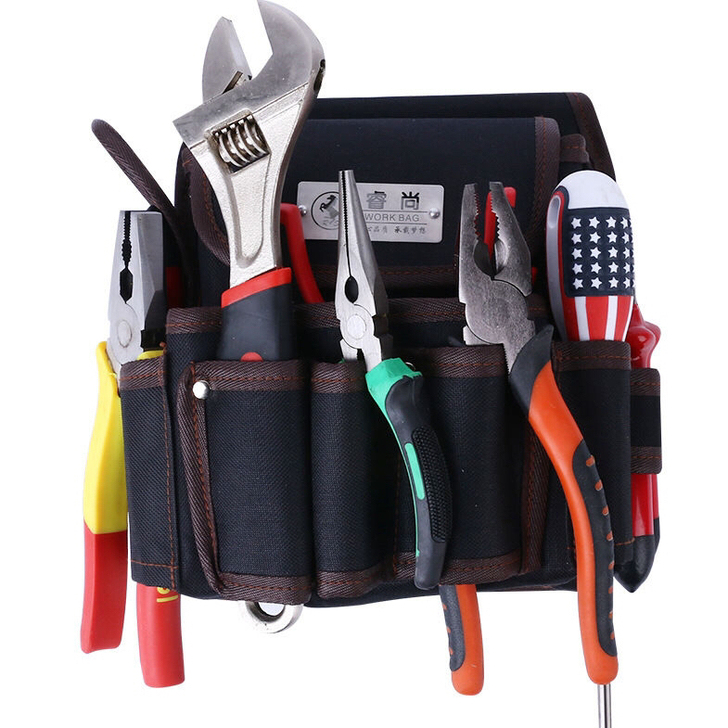 电工工具腰包工具包多功能五金维修挂包牛津布...