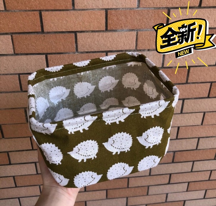 6个20.88元包邮！布艺可折叠收纳筐桌面...