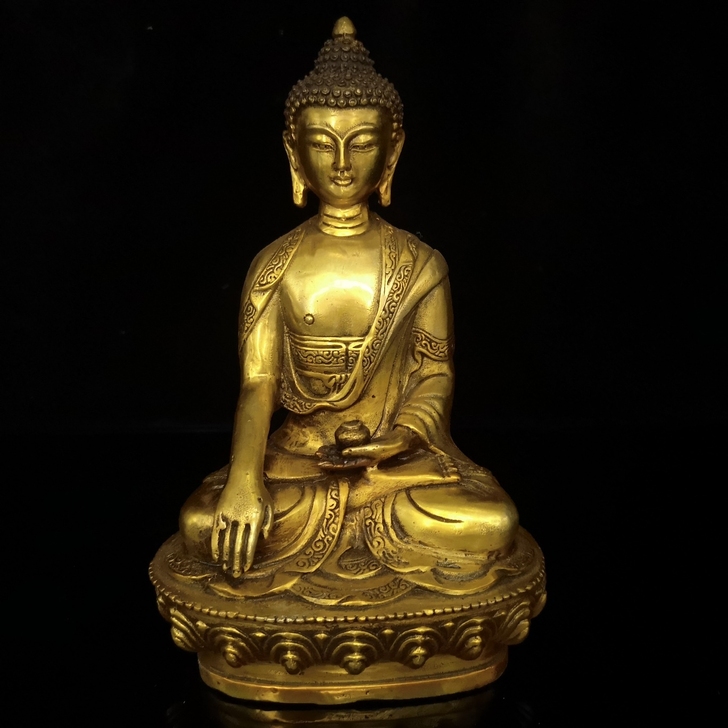铜鎏金佛 铜佛 铜工艺品 铜摆件 桌面供奉...