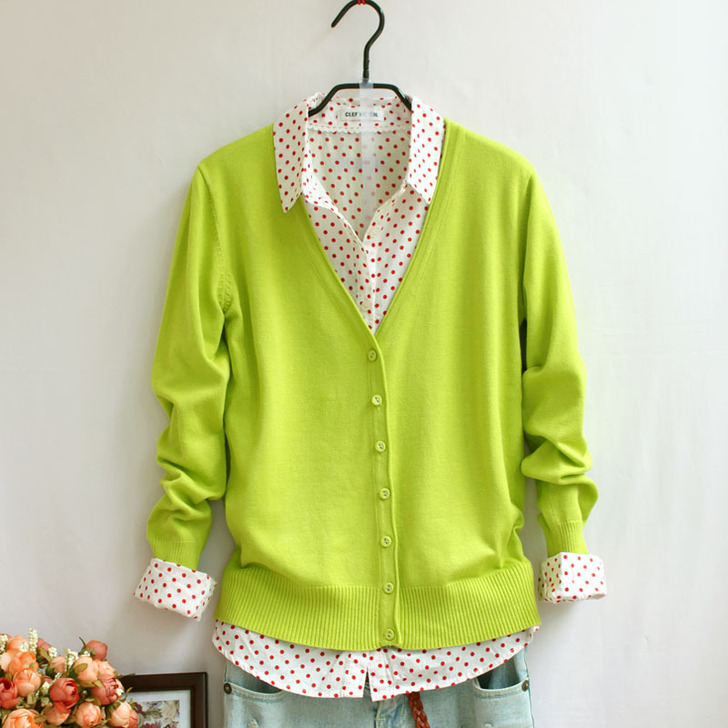 9成新包邮女春秋装新款专柜款包扣针织衫 空...