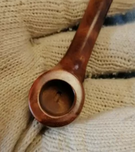 麻梨疙瘩烟斗 老料实木一体烟斗，红料，造型...