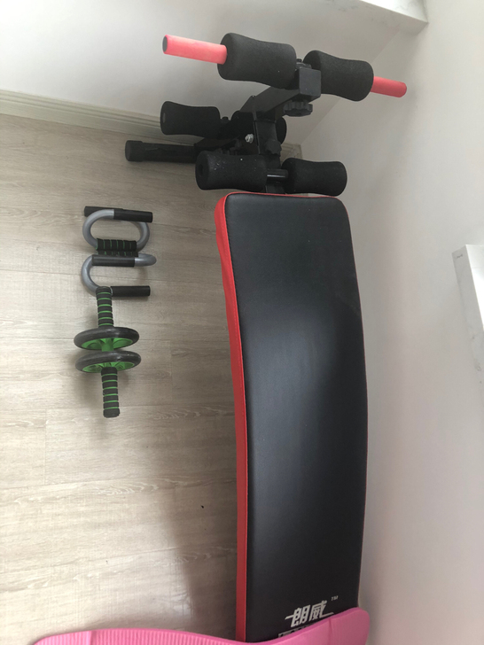 仰卧板、俯卧撑架*2、健腹轮