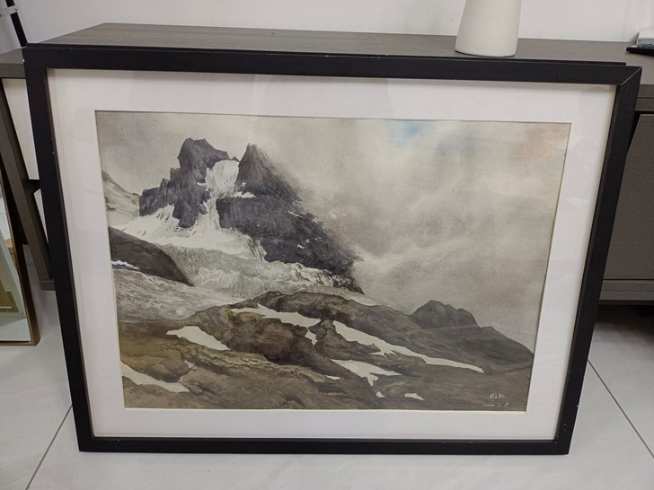 水彩画，图片上作品大小是四开的，也有半开的...