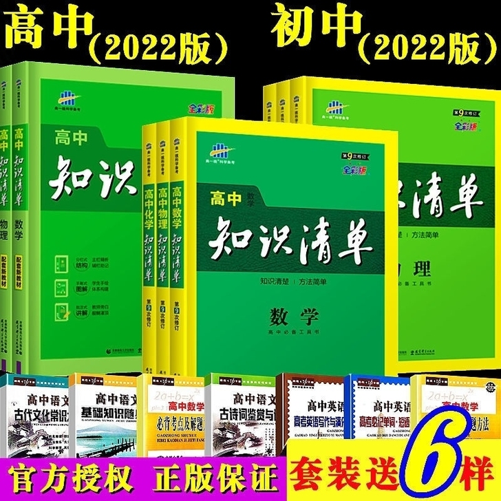 2022版知识清单初中高中数学英语文物理化...