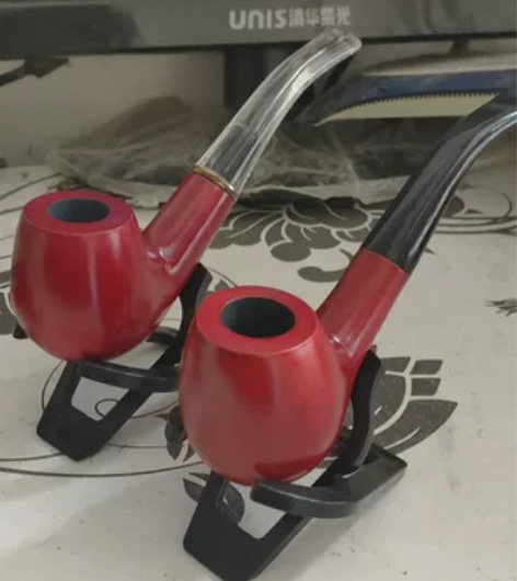 实木烟斗纯木手工斗弯式可拆卸清洗过滤斗烟锅...