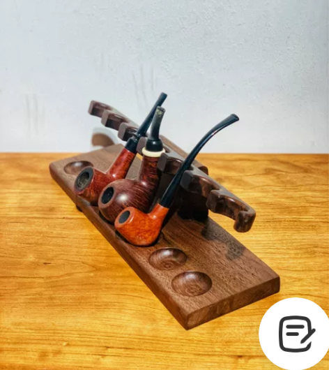 实木斗架烟斗展示架七位斗架 七位星期斗架 ...