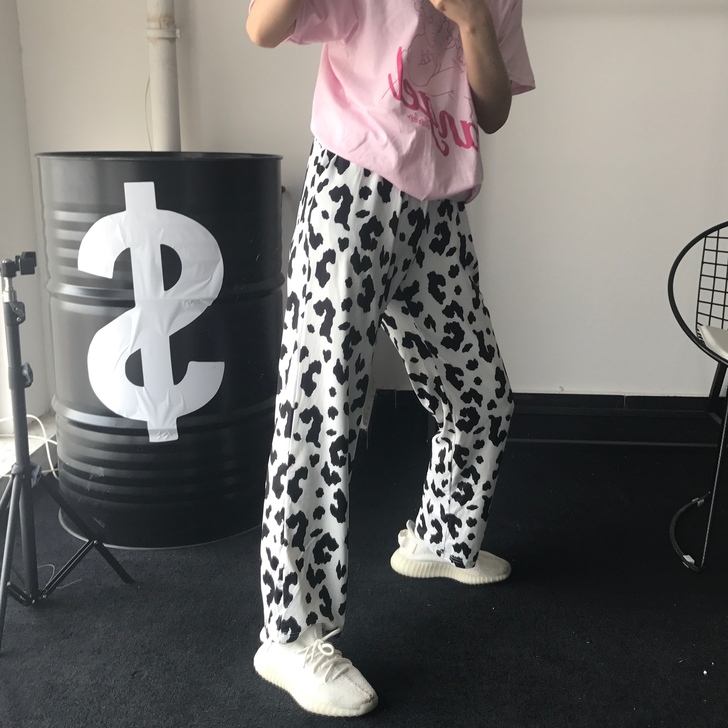 SwagKiller 阔爱奶牛松紧腰休闲裤...