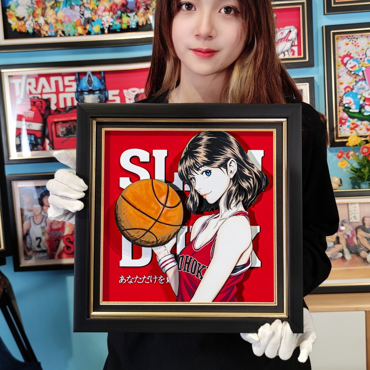 灌篮高手 赤木晴子单人纸艺立体画装饰画手办...
