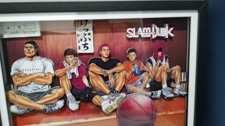 灌篮高手决战之夜，木制画框，尺寸35*45...