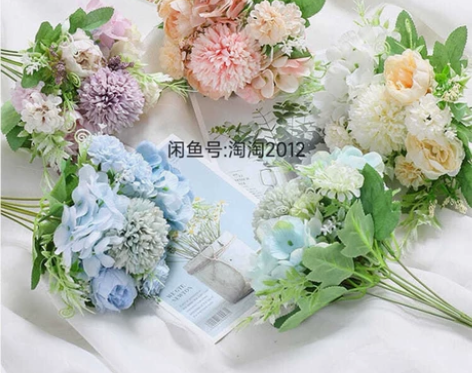 【厂家直销】仿真花婚庆手捧花室内客厅假花装...