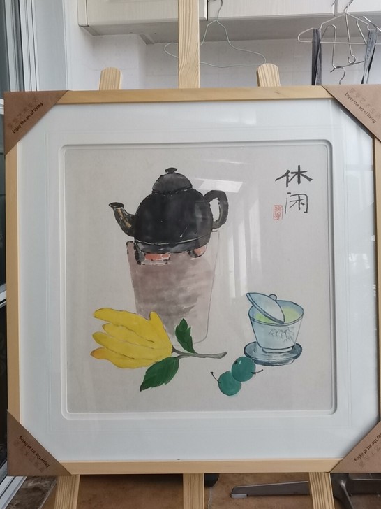 国画手绘，画廊不开了，有自己画的，有别人画...