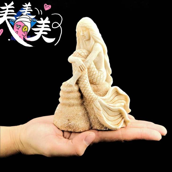 创意鱼缸造景美人鱼装饰品环保无毒树脂饰品布...
