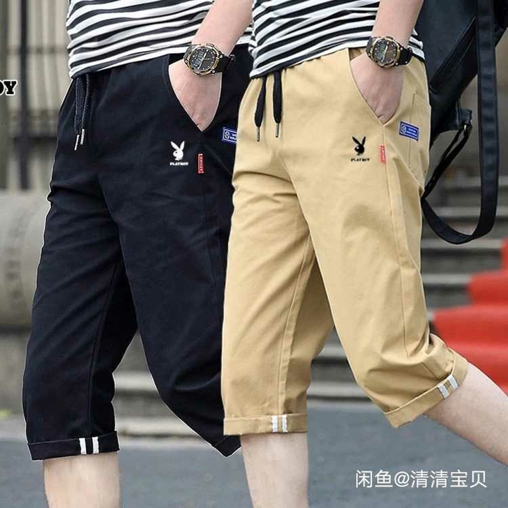 店铺亏本清货【夏季纯棉薄款七分裤男士韩版宽...