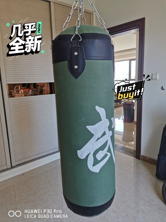 基本全新拳击沙袋,买回来挂上没打过几下。适...