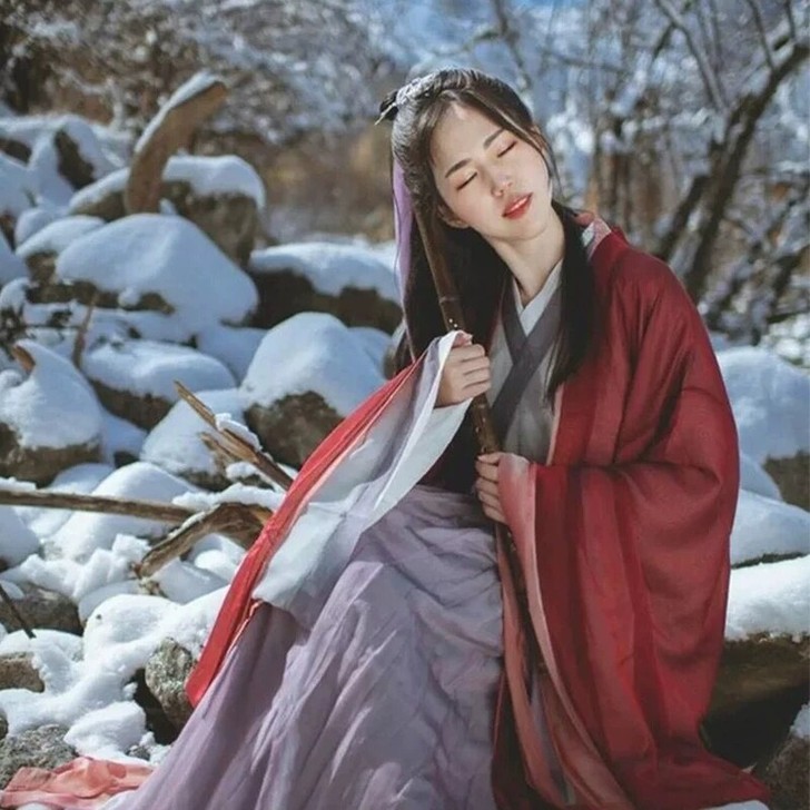 汉服女魏晋风齐腰襦裙古风仙女裙广袖流仙裙日...