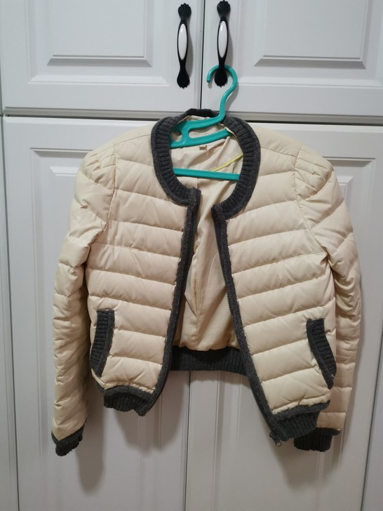 carry me 短款pu皮羽绒服