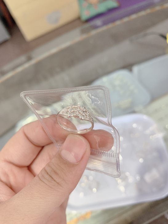 全新990足银可调节大小戒指 款式看图，每...