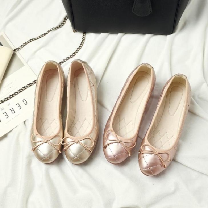 舒适软底蛋卷单鞋女2018春季新款平底中跟...