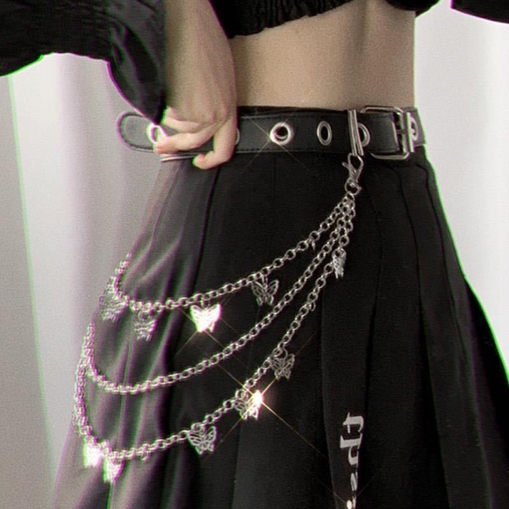 女风链子挂饰腰链制服裙裤腰带女酷ins风裤...