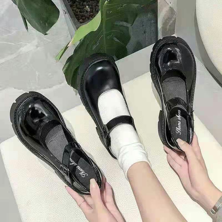 【全新】厚底白色圆头玛丽珍单鞋女