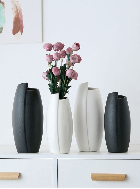 陶瓷花瓶现代简约客厅创意插花摆件家居装饰品...