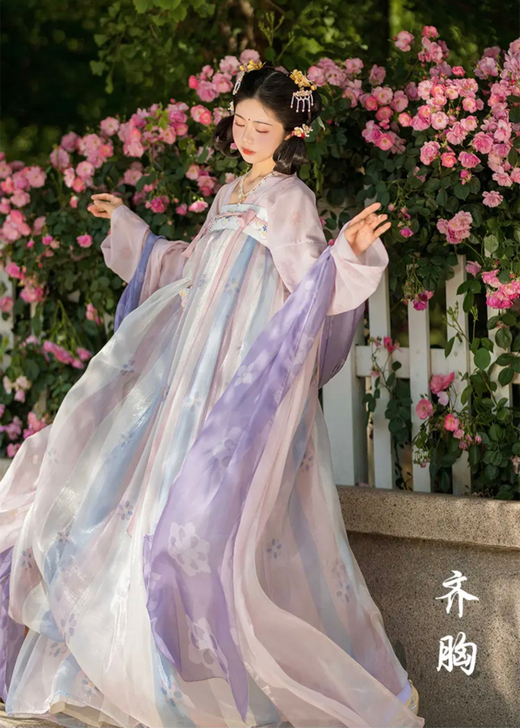 山海记汉服，蔷薇花事