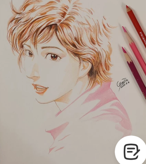 【彩铅】城市猎人之阿香彩铅手绘，喜欢的可拍...