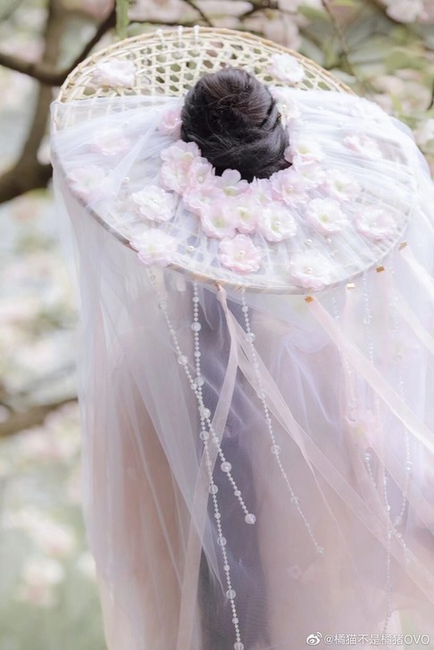 【花神记】斗笠，华丽花嫁款汉服仙气